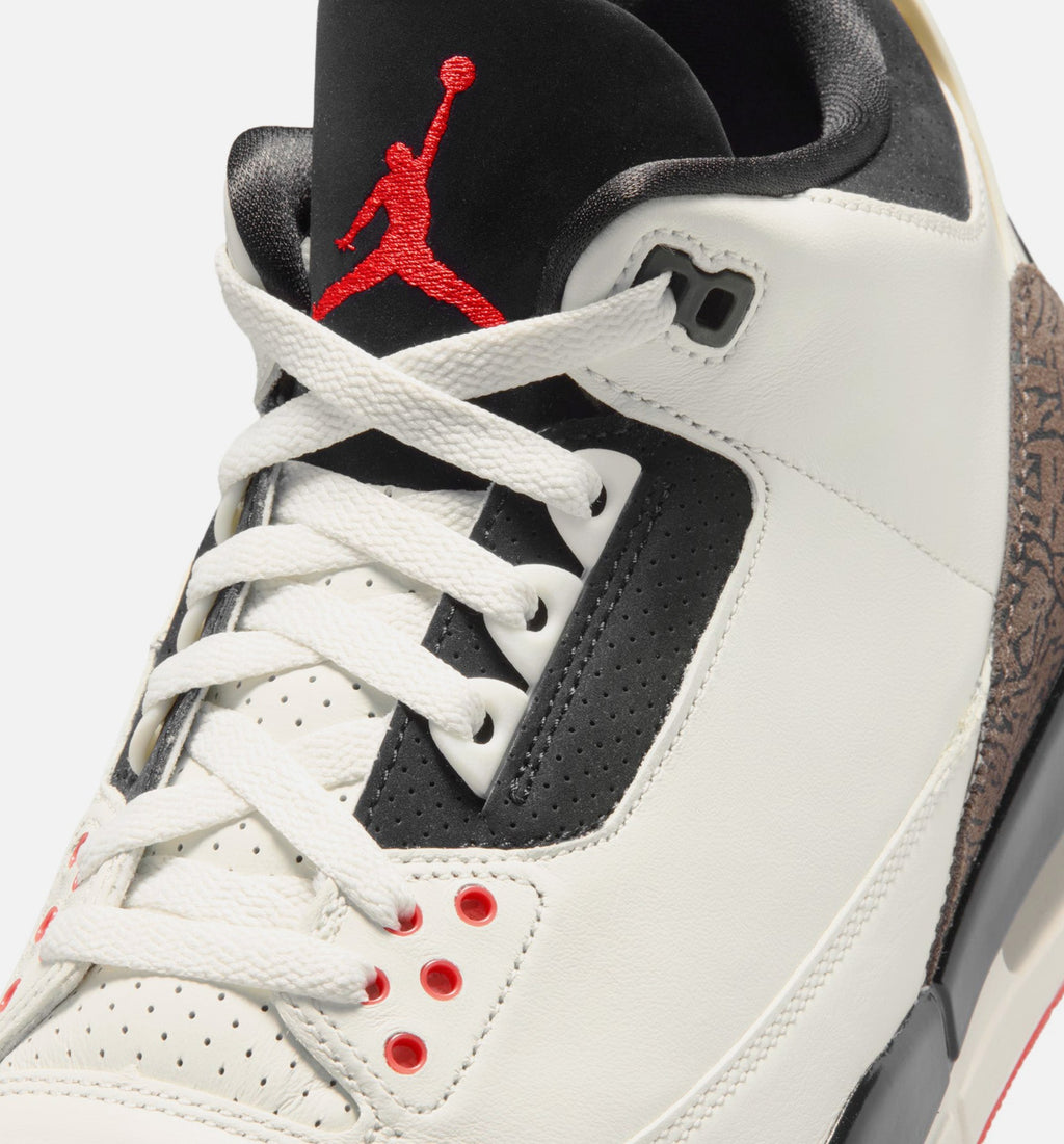 Air Jordan 3 Retro Sail and University Red | Men's Lifestyle Shoe | Sail/Black/University Red/Light Ivory