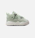 Air Jordan 4 Retro Abundance Infant & Toddler Lifestyle Shoes - Seafoam/Sail/Metallic Silver