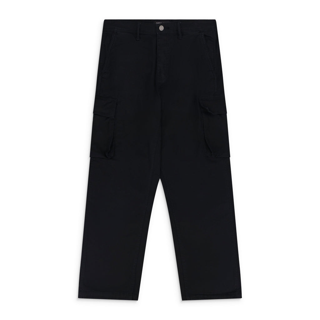 Black Cotton Cargo Pants