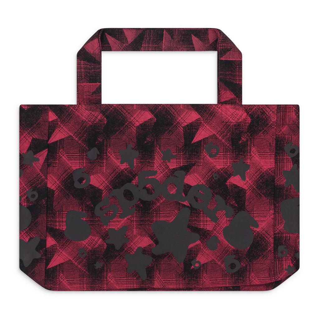 Black Star Plaid Tote Bag