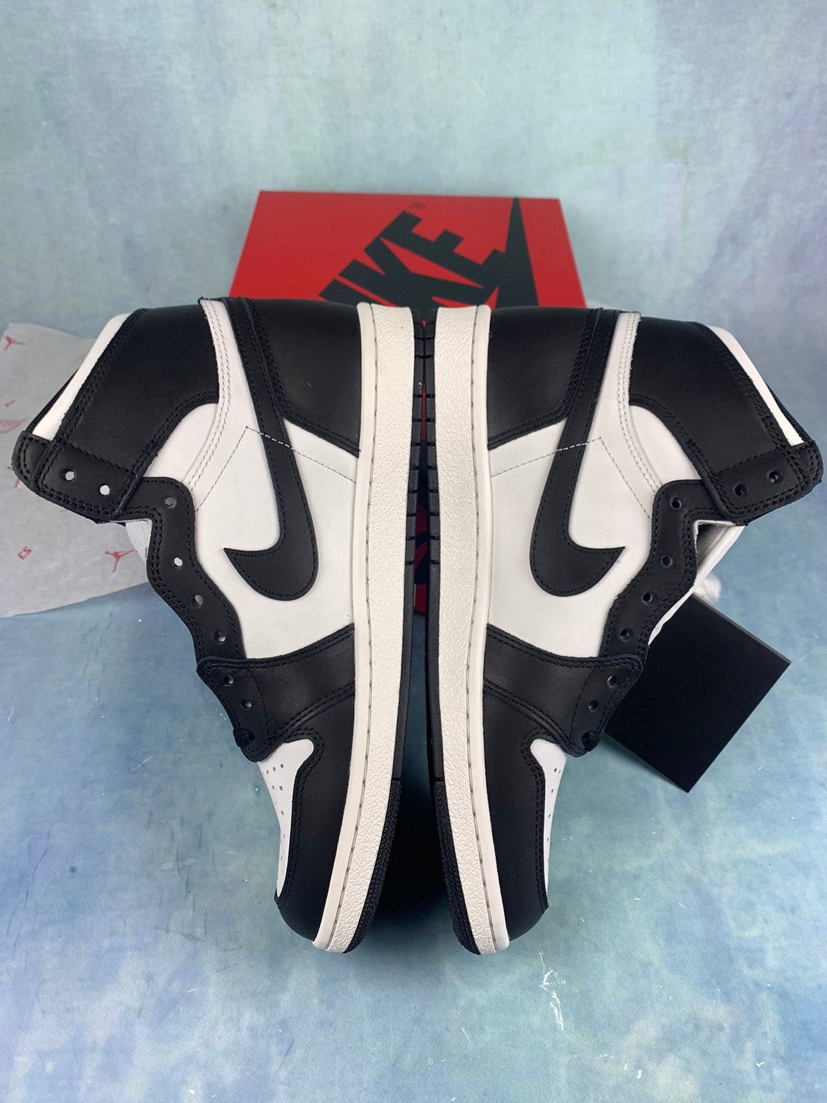 Air Jordan 1 High Black and White Panda 85 Unisex Sneakers BQ4422-001 Style 16