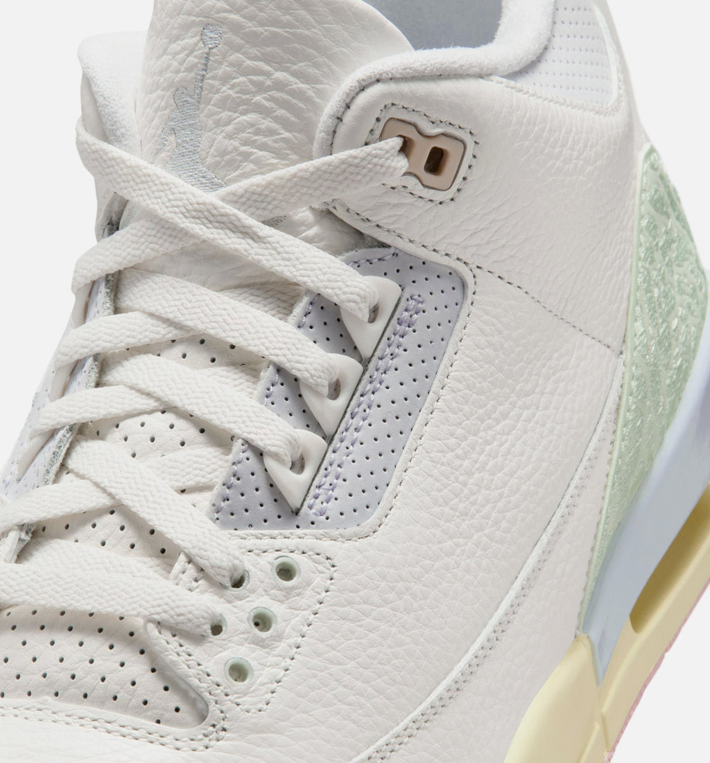 Air Jordan 3 Retro Sail and Jade Aura Men's Sneakers