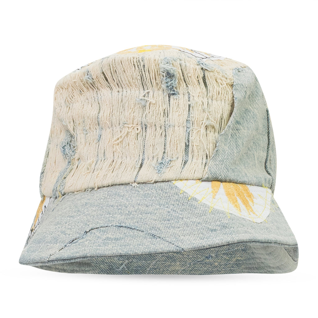 Blue Daisy Upcycled Bucket Hat