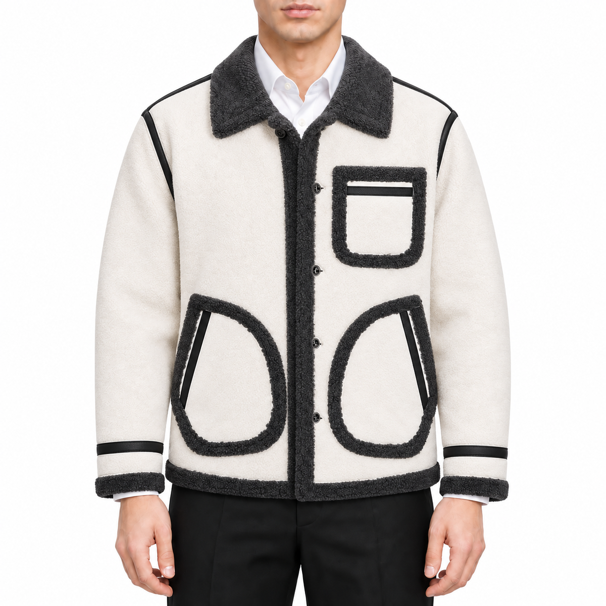 Lapel wool coat | Thom Browne
