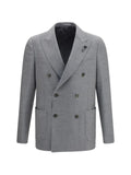 Lardini double-breasted patch-pockets blazer