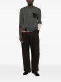 KHOKI patchwork flap-pocket sweater
