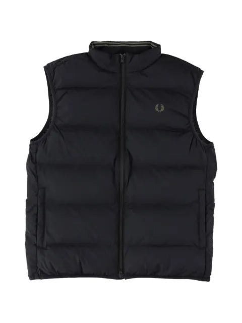 Fred Perry quilted logo-embroidered gilet