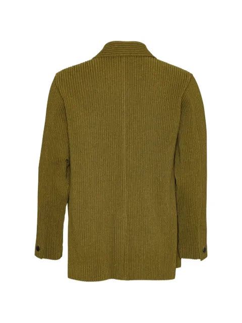 Homme Plissé Issey Miyake plissé-effect single-breasted jacket