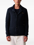 Aeronautica Militare ribbed-knit patch-pocket cardigan
