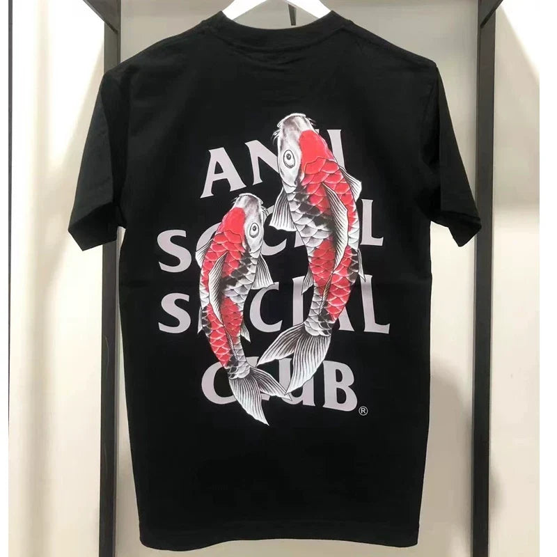ASSC Black Tee – Koi Back Print