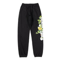 Denim Tears Black Floral Graphic Print Jogger Sweatpants