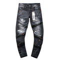 Purple Brand Black Distressed Paint Splatter Jeans