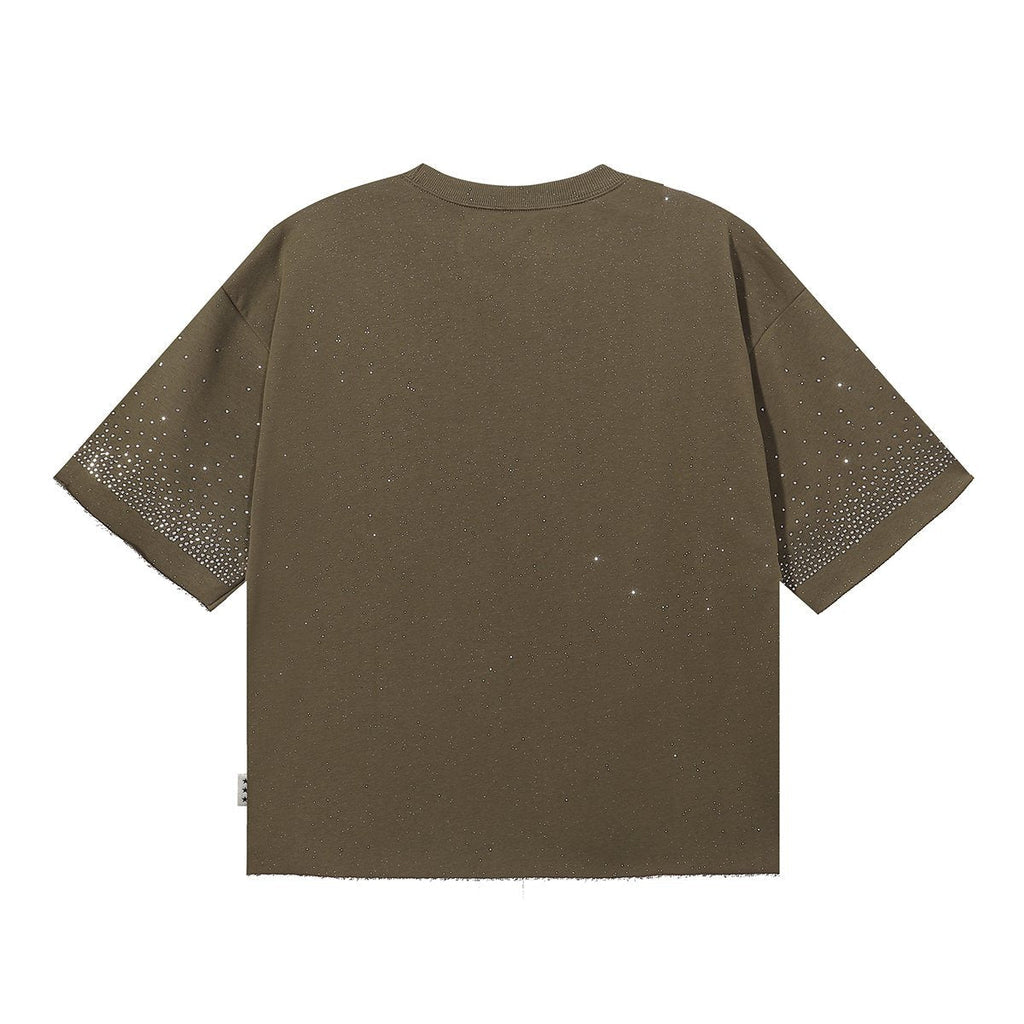 BKYS Revival Money Race Rhinestone Cropped Short-Sleeve T-Shirt