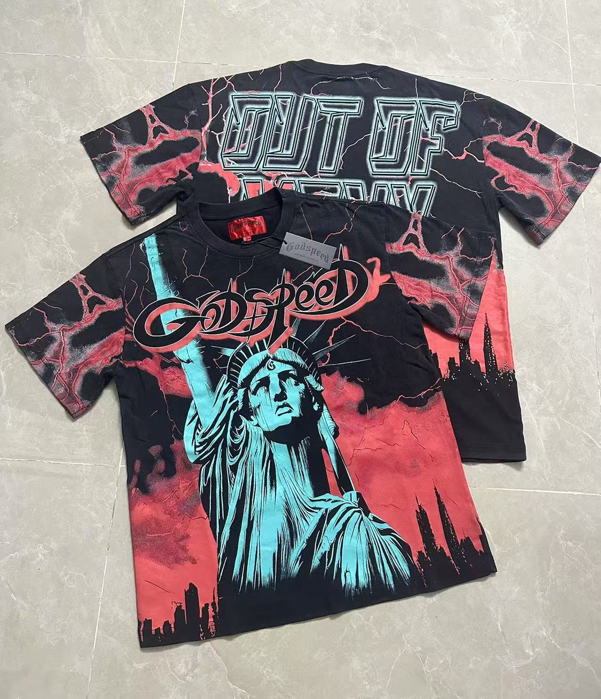 Godspeed Out of Many One Statue Graphic T-Shirt