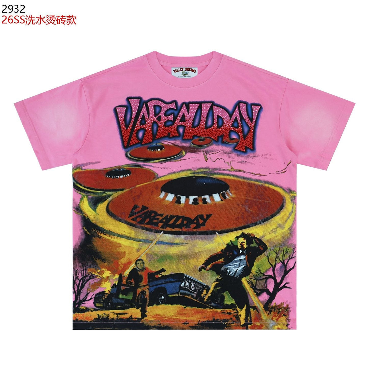 Valley Dreams UFO Comic Graphic Short-Sleeve T-Shirt