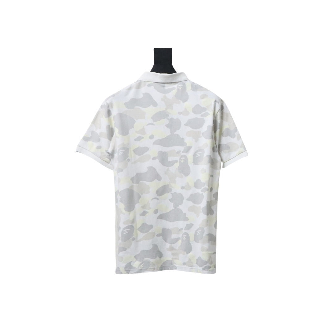 BAPE City Camo Large Ape Head Relaxed Fit Polo White