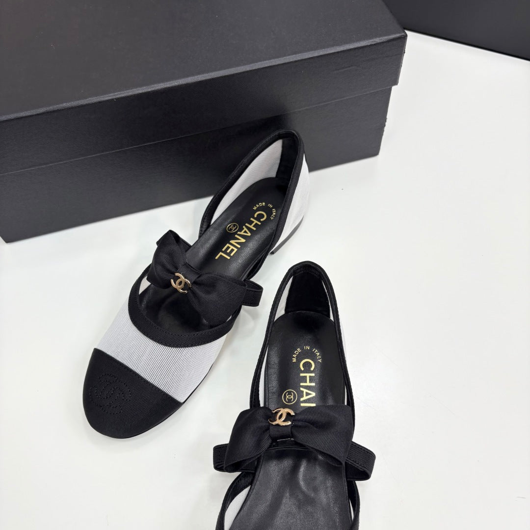 Chanel 2025 Hollow Bow Ballet Flats – 2025 Collection