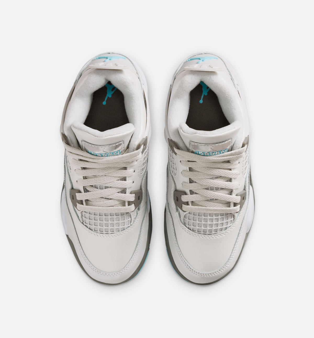 Air Jordan 4 Retro Blue Chill Preschool Sneakers - Photon Dust/Blue Chill/Flat Pewter/White/Blue Tint