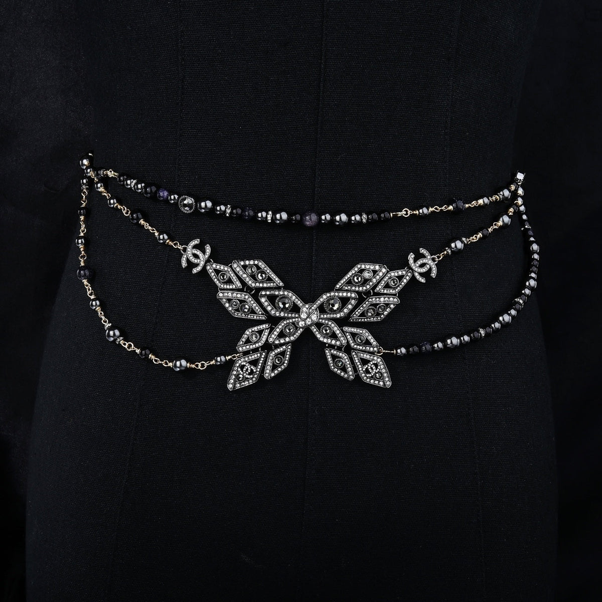 CHANEL 25S CHAIN BELT STONE-EMBELLISHED 611726