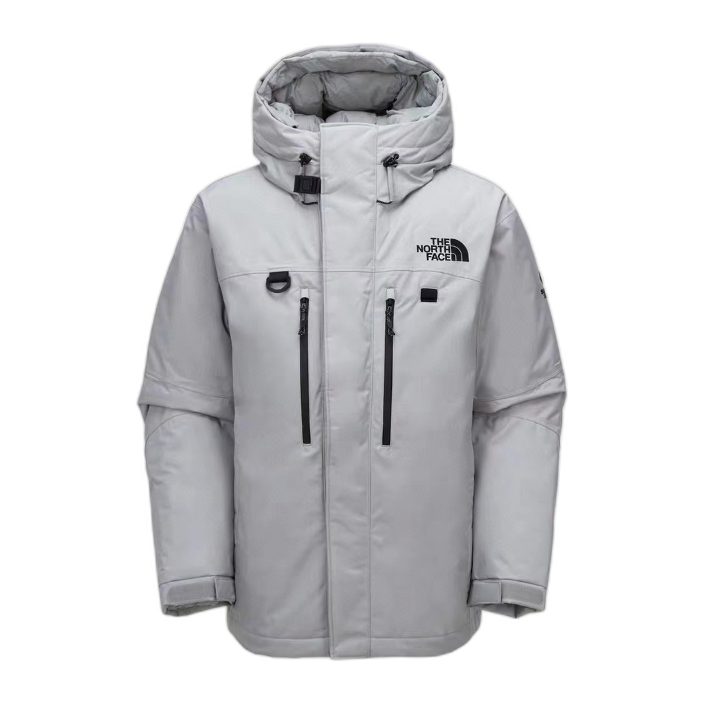 The North Face Himalayan Down Parka in Grey & White