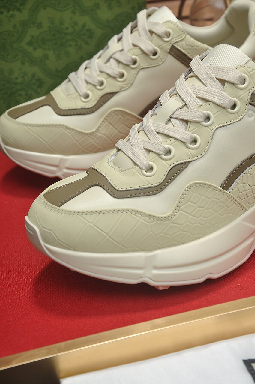 Gucci Cream Taupe Chunky Sneakers