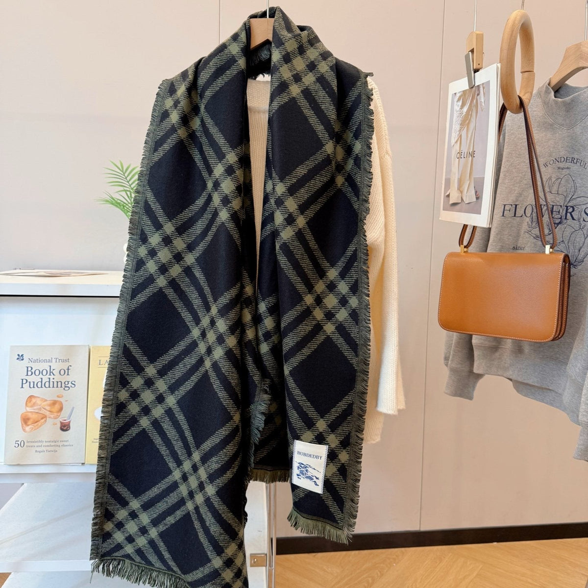 Burberry Plaid Fringed Scarf