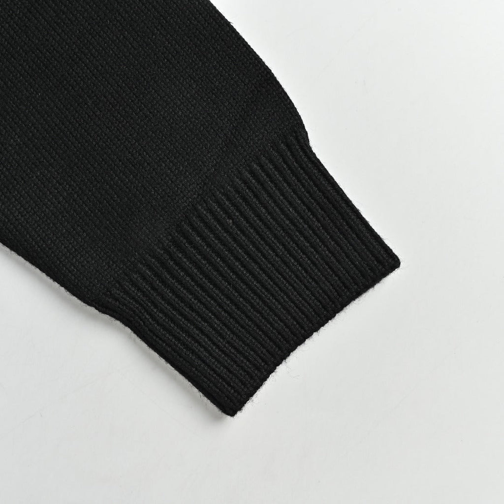 Moncler MC Panelled Nylon Sleeve Zip Pocket Zip-Up Knit Cardigan Jacket